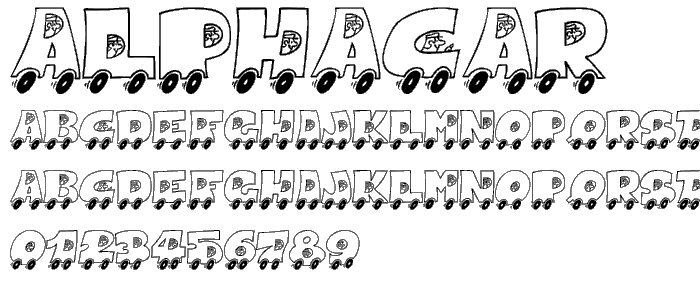 AlphaCar  font